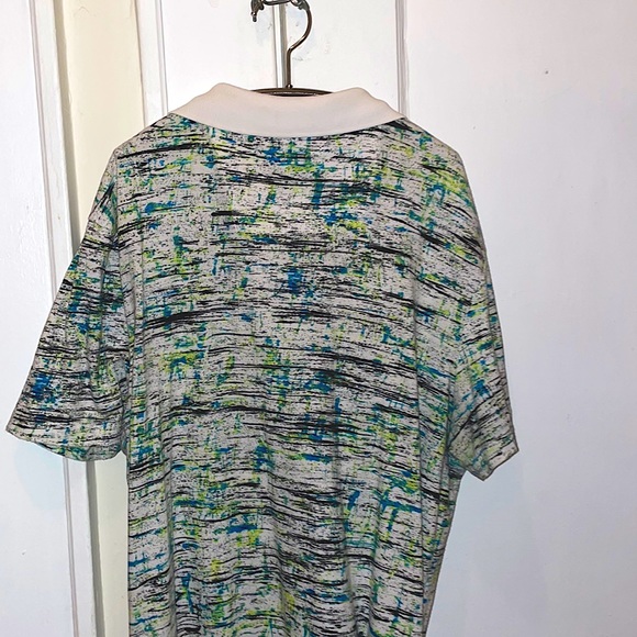 Calvin Klein Polo . Mens Medium. Slim Fit. White / Multi - Picture 2 of 3
